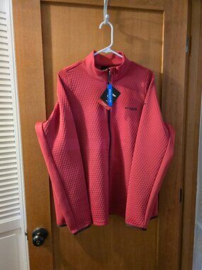 Columbia Titanium NWT Crystal Leaf Omni-Heat Helix Full Zip Jacket Red